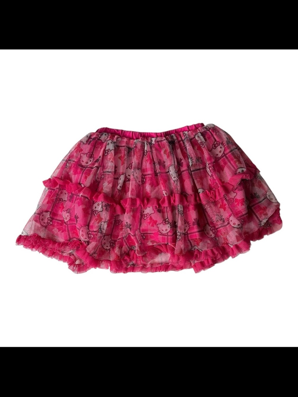 Hello Kitty 2014 Sanrio Hot Pink Tutu Mesh Skort Sz 18 M